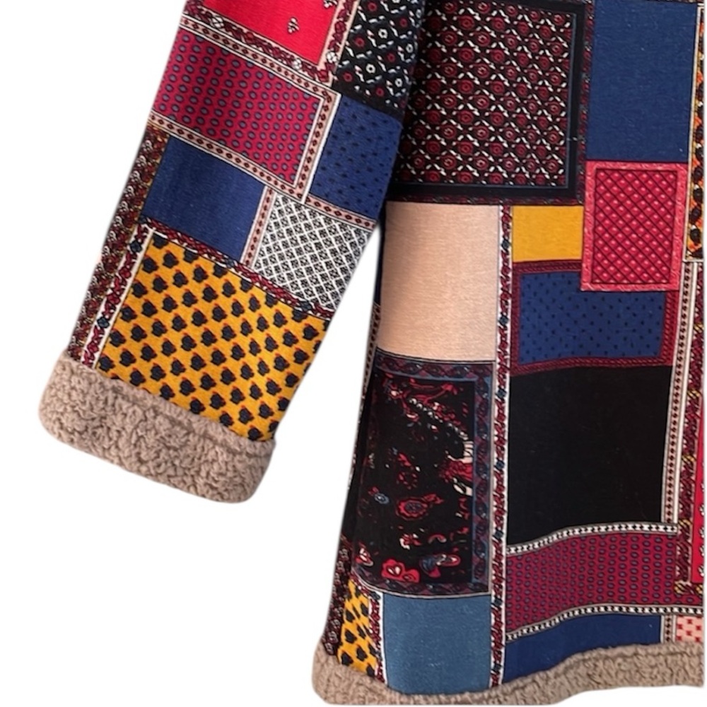 Unbranded Patchwork Print Cabin-Core Button Up Ho… - image 8